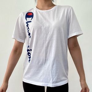White Champion Logo T-Shirt